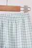 Sage Turkey Embroidery Gingham Pants Set
