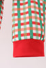 Red christmas character applique gingham pants set