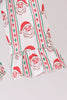 Green Santa Embroidery Ruffle Pants Set