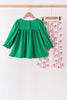 Green Santa Embroidery Ruffle Pants Set