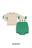 Green Gingerbread Embroidery 2pc Set