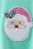 Mint Santa Sequin Mom&me Top