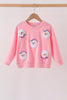 Pink Santa Sequin Top