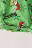 Green Grinch French Knot Bow Bubble