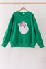 Green Santa Sequin Mom&me Top