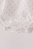 White Santa Baby French Knot Ruffle Bubble