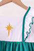 Forest Nativity Embroidery Ruffle Dress
