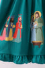Forest Nativity Embroidery Ruffle Dress
