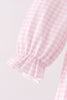 Pink Nutcracker Smocked Ruffle Bubble