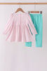 Pink Nutcracker Smocked Ruffle Pants Set