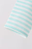 Mint Nutcracker Embroidery Stripe Top
