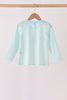 Mint Nutcracker Embroidery Stripe Top