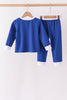 Blue Nativity Embroidery Pants Set