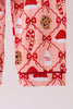 Pink Candy Cane Bow Ruffle Bamboo Mom&me Pajama Set