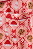 Pink Candy Cane Bow Ruffle Bamboo Mom&me Pajama Set