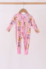 Pink Princess Zipper Bamboo Romper