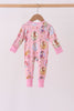 Pink Princess Zipper Bamboo Romper