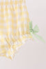 Green Princess Frog Embroidery Ruffle Bloomer Set
