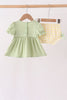 Green Princess Frog Embroidery Ruffle Bloomer Set