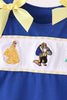 Royal Blue Character Embroidery Bloomer Set