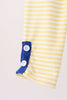 Royal Blue Character Embroidery Ruffle Pants