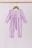 Purple Stripe Frozen Smocked Romper