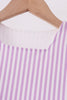Purple Stripe Frozen Embroidery Dress