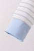 Blue Castle Applique Stripe Pants Set