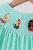 Green Character Smocked Ruffle Pants Set