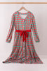 Red Bow Gingham Mom Dress
