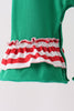Green Reindeer French Knot Ruffle Romper