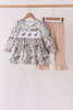 Hunting Deer Embroidery Ruffle Pants Set