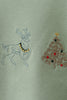 Sage Christmas Embroidery Pants Set