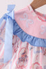 Pink Character Bow Embroidery Bloomer Set