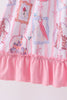 Pink Character Ruffle Bamboo Dress