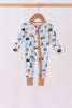 Blue Nativity Zip Bamboo Romper