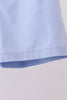 Blue plaid peter pan collar shorts set