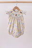 Floral bunny bow embroidery ruffle bubble
