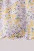 Mustard floral bunny embroidery bloomer set