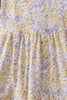 Floral print puff sleeve tiered dress