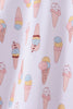 Blue ice cream print bamboo pajama set