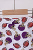 Purple active football print skort set