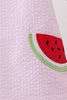 Pink stripe watermelon embroidery seersucker bloomer set