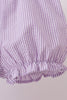 Purple seersucker butterfly embroidery shorts set