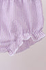 Purple seersucker butterfly embroidery bloomer set