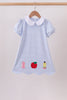 Blue School Applique Dress