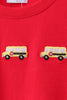 Red School bus Applique Set