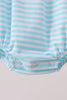 Blue Apple Embroidery Gingham Bubble
