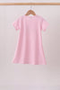 Pink Apple Pencil Embroidery Dress