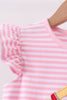 Pink Apple Pencil Embroidery Short Set